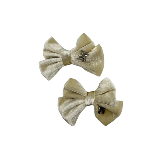 Arabellé Velvet Mini Bow Clip Set - 3044