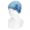 Condor Garter Stitch Knit Hat with Velvet Bow 50.036.011
