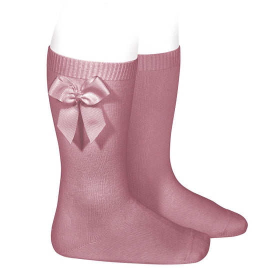 Condor Knee High Sock with Side Grosgrain Bow - 2482/2