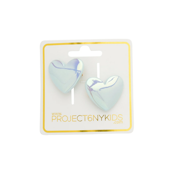 Project 6 Shiny Heart Clip Set